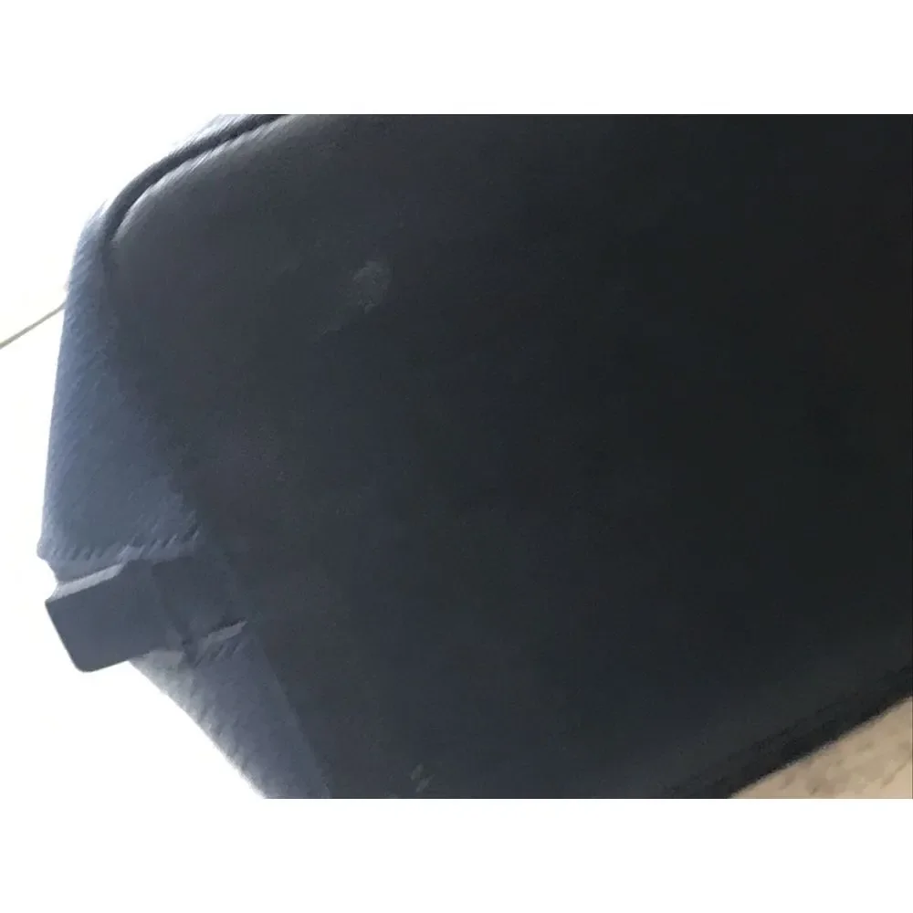 CALVIN KLEIN Stylish Navy Black Pebbled Leather Satchel Bag Purse Logo‎ Tag